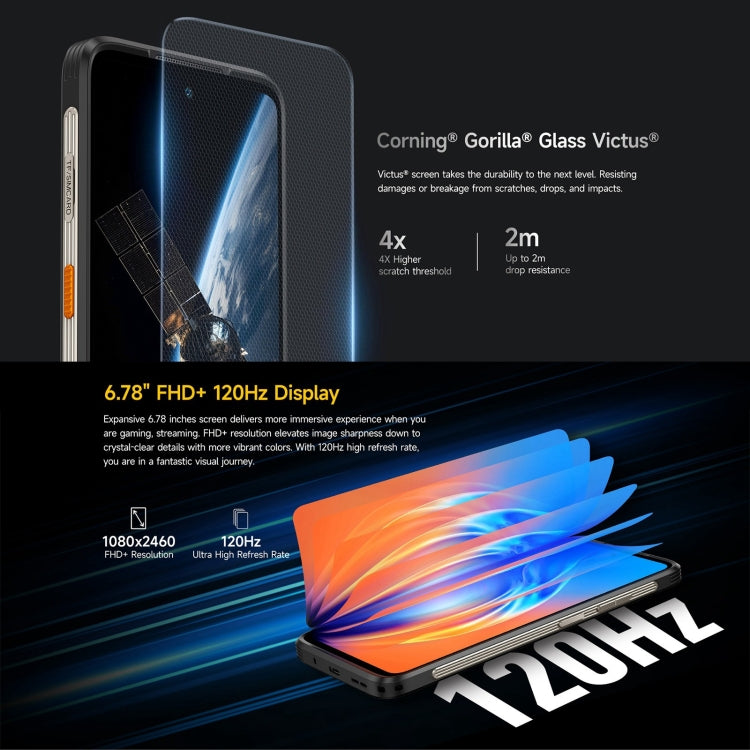 Ulefone Armor 23 Ultra Rugged Phone, 6.78 inch Android 13 MediaTek Dimensity 8020 Octa Core up to 2.6GHz, Network: 5G, NFC, OTG, Satellite Messaging