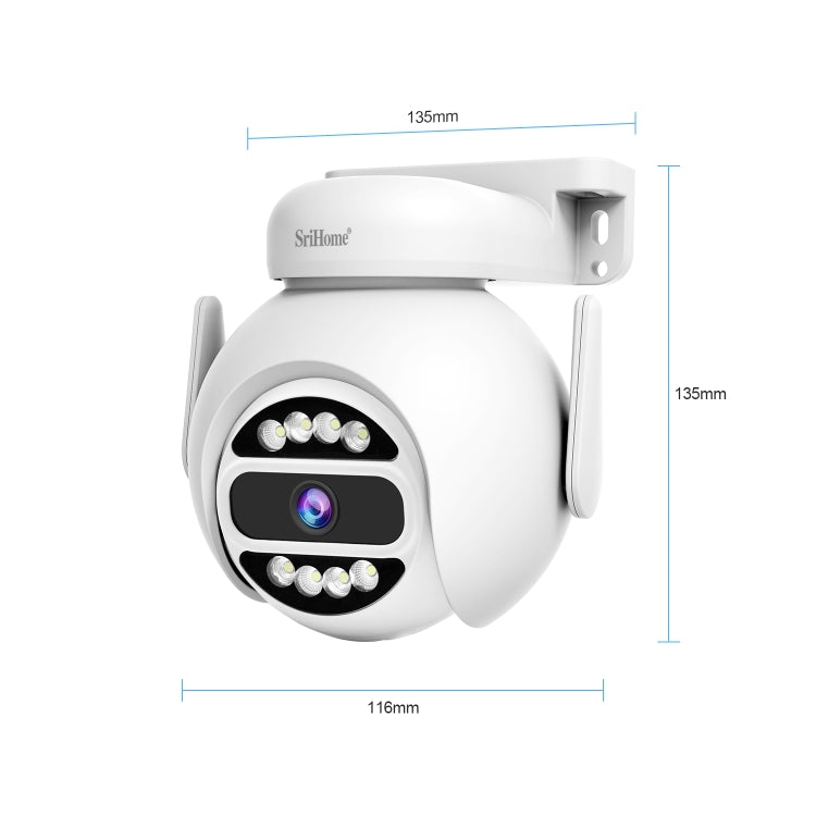 SriHome SH047 4MP IP66 Waterproof Motion Detection Night Vision WiFi HD Camera