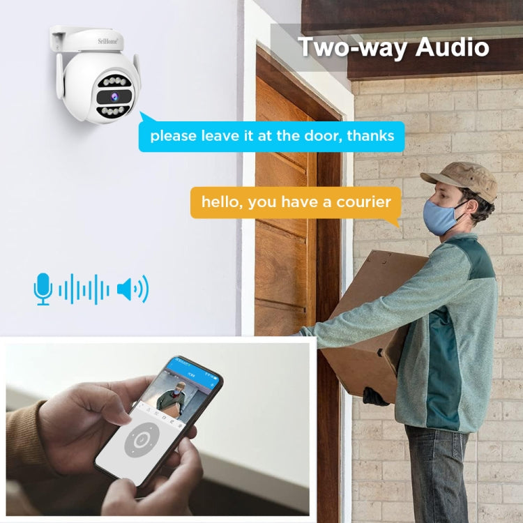 SriHome SH047 4MP IP66 Waterproof Motion Detection Night Vision WiFi HD Camera