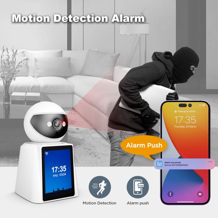 Srihome SH053 2MP 2.8 inch IPS Screen Smart IP Camera Baby Monitor
