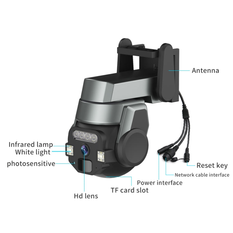 CF-Q812ES 5MP Two-way Voice Outdoor IP66 Waterproof WiFi Camera, US Plug, UK Plug, AU Plug, EU Plug