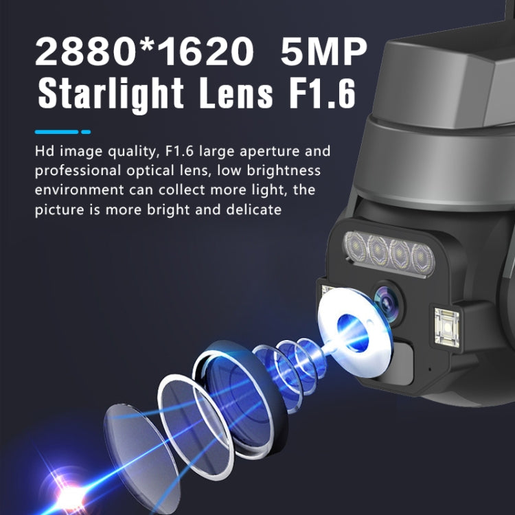 CF-Q812ES 5MP Two-way Voice Outdoor IP66 Waterproof WiFi Camera, US Plug, UK Plug, AU Plug, EU Plug