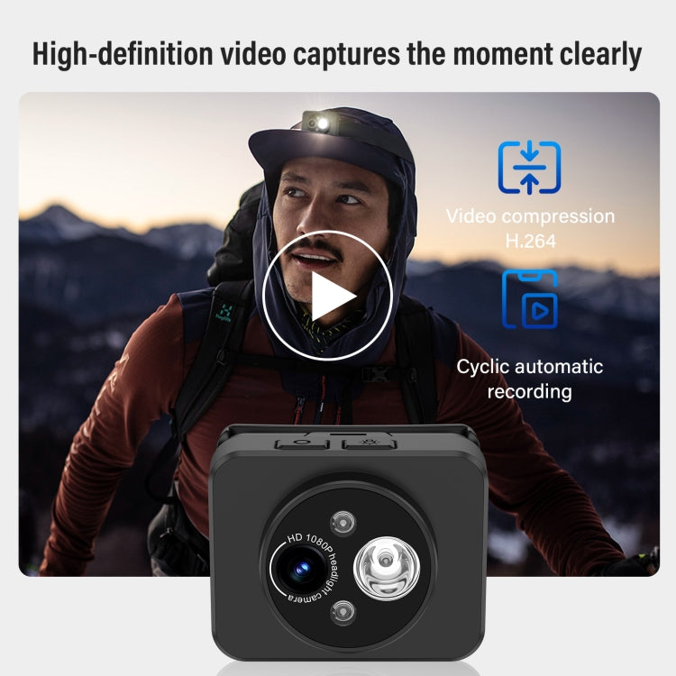 D8 1080P Head-mounted LED Motion Sensor Video Recording Lighting Camera, D8