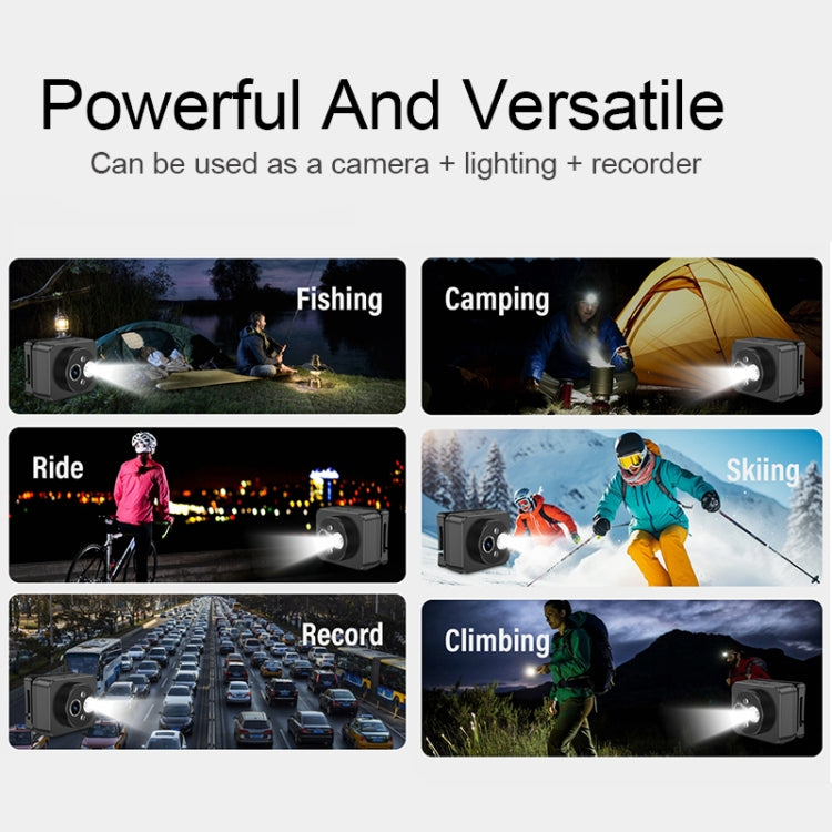D8 1080P Head-mounted LED Motion Sensor Video Recording Lighting Camera, D8