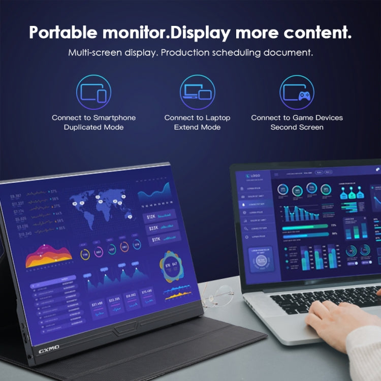 GXMO G156FC 15.6 inch 1920x1080P IPS Screen Portable Monitor, G156FC