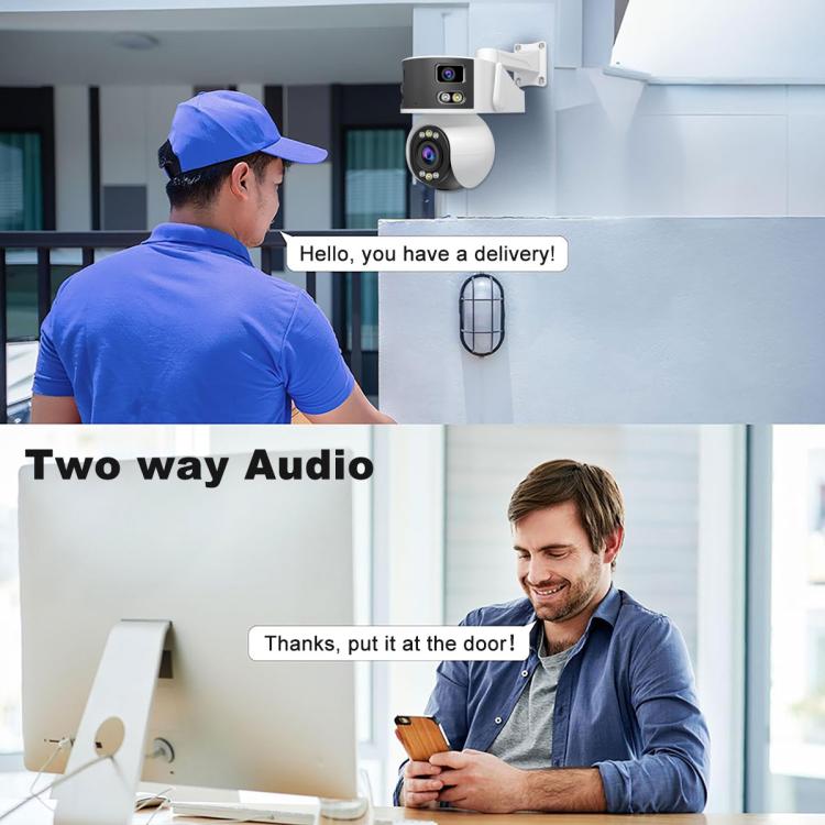 SriHome SH055B 8MP HD Multi-lens Super Wide Angle Panoramic PTZ Dome Camera