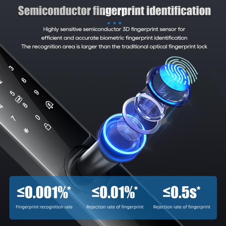 Z17 Tuya Smart WiFi Electronic Fingerprint Password Door Lock, 14.7cm, 16cm, 17cm, 18cm