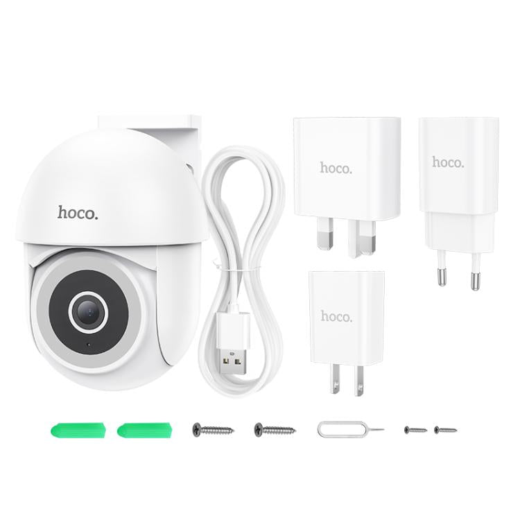 hoco D2 3MP 2.4G WiFi IP65 Outdoor PTZ HD Camera, D2