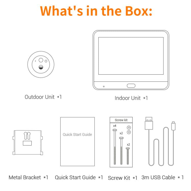 ESCAM C88 4.3 inch 1080P PIR Digital Door Viewer WiFi Video Doorbell Support Night Vision, Two-way Audio, C88