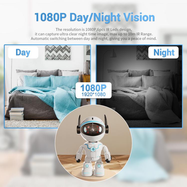ESCAM PT205 5G WiFi Smart Robot Wireless AI Automatic Tracking Camera, Two Way Audio / Night Nersion, EU Plug, US Plug, UK Plug, AU Plug