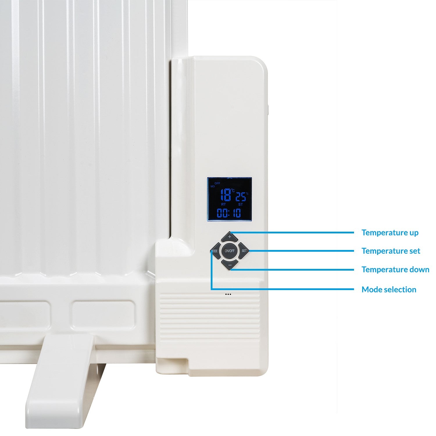 electriQ 800W Slim Wall Mounted Oil Filled Radiator - White