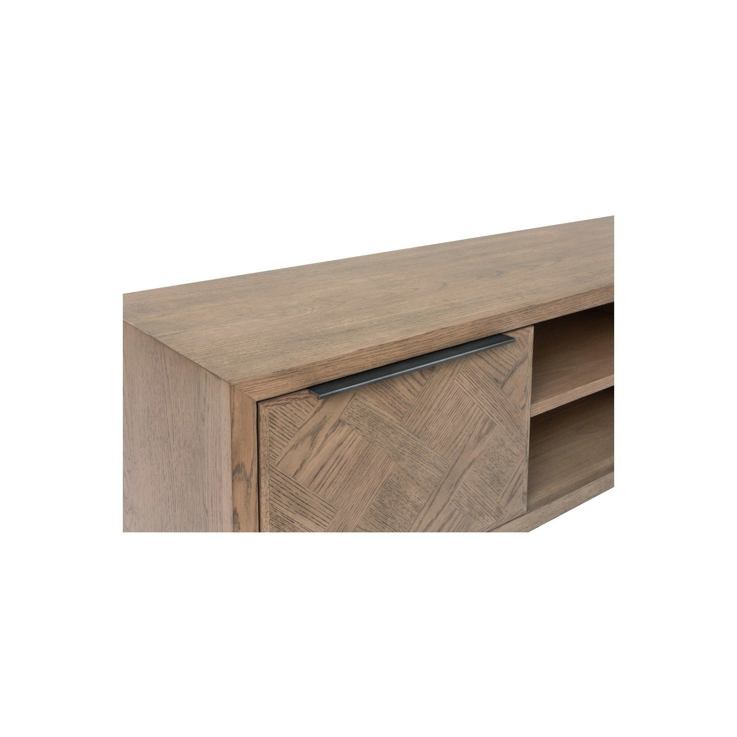 Brown Chevron TV Stand with Storage