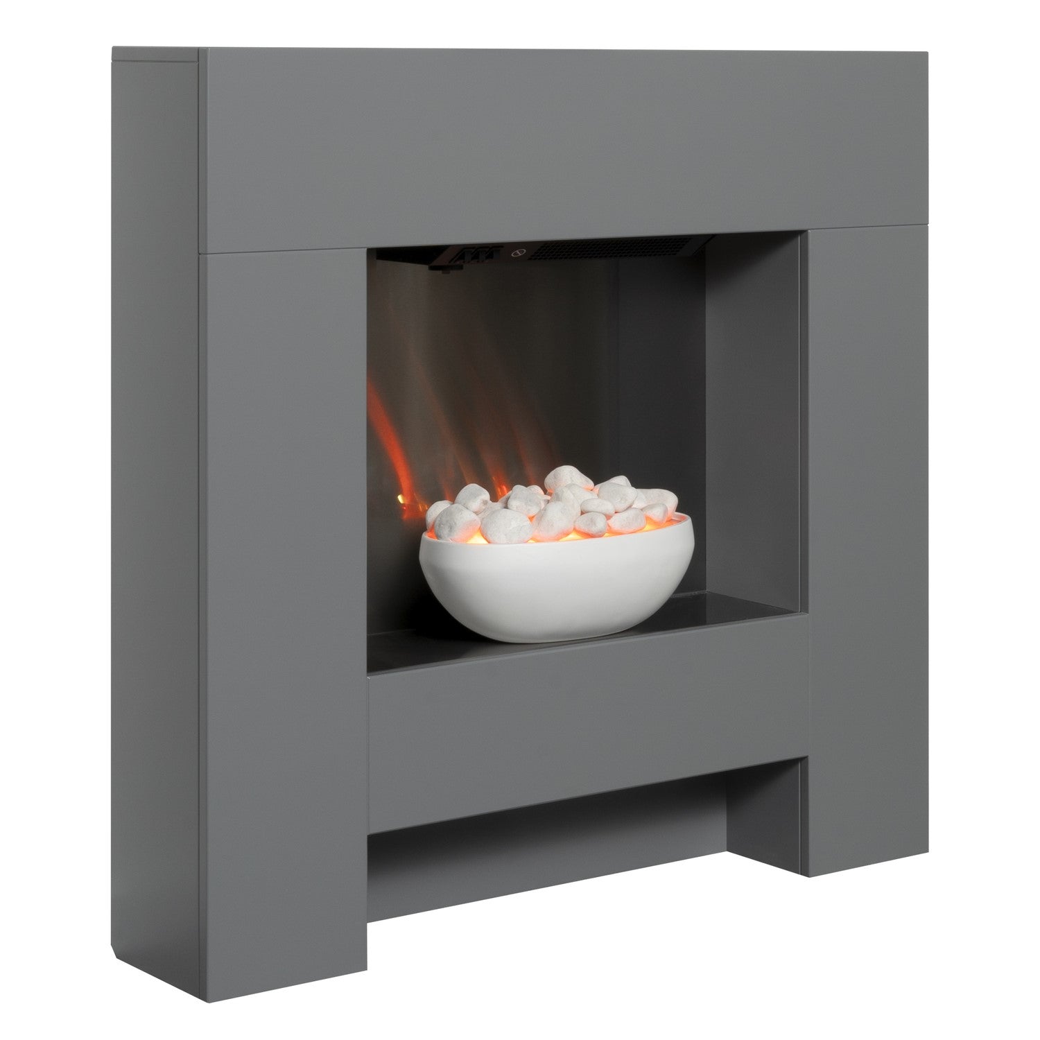 Adam Grey Freestanding Electric Fireplace Suite 36