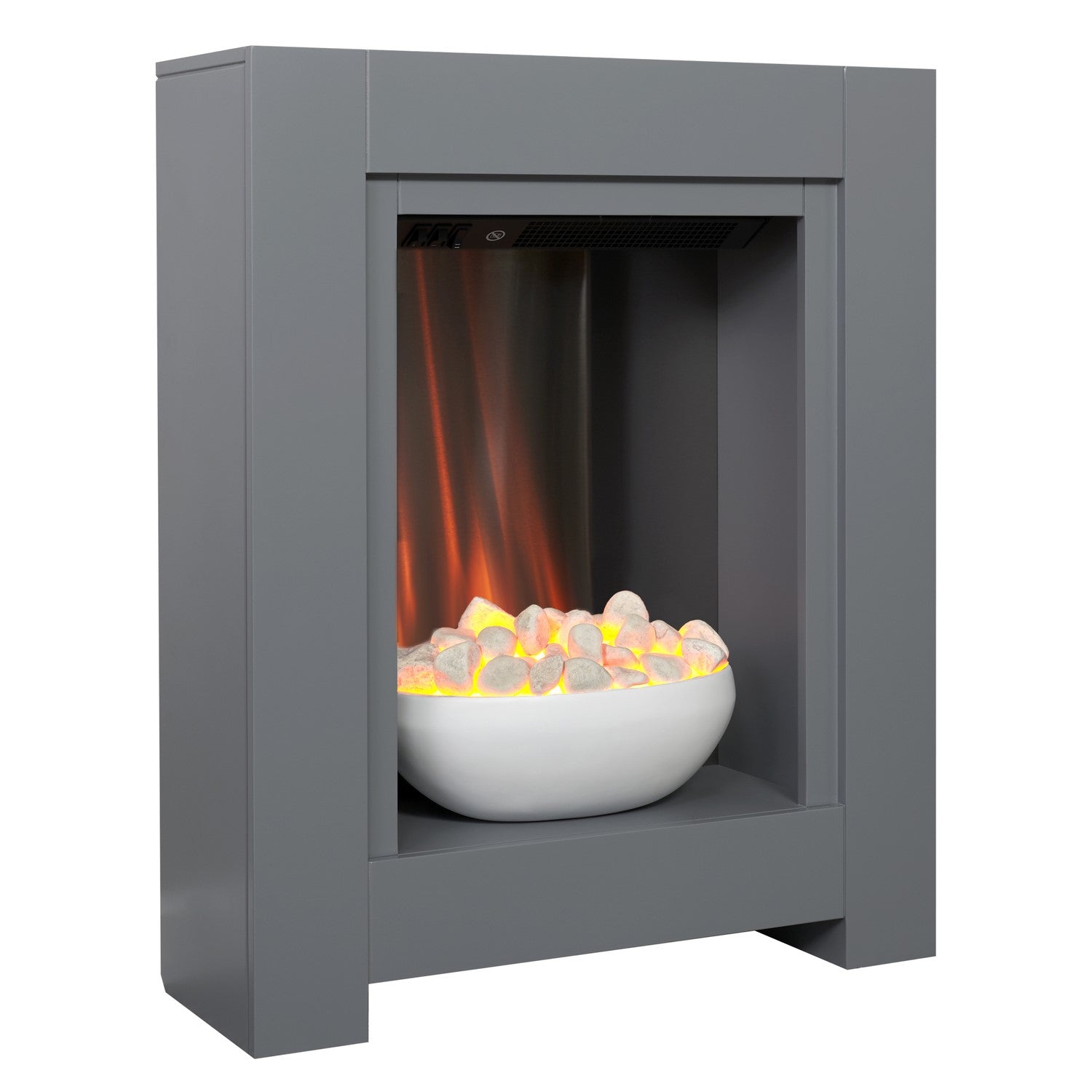 Adam Grey Freestanding Electric Fireplace Suite 23