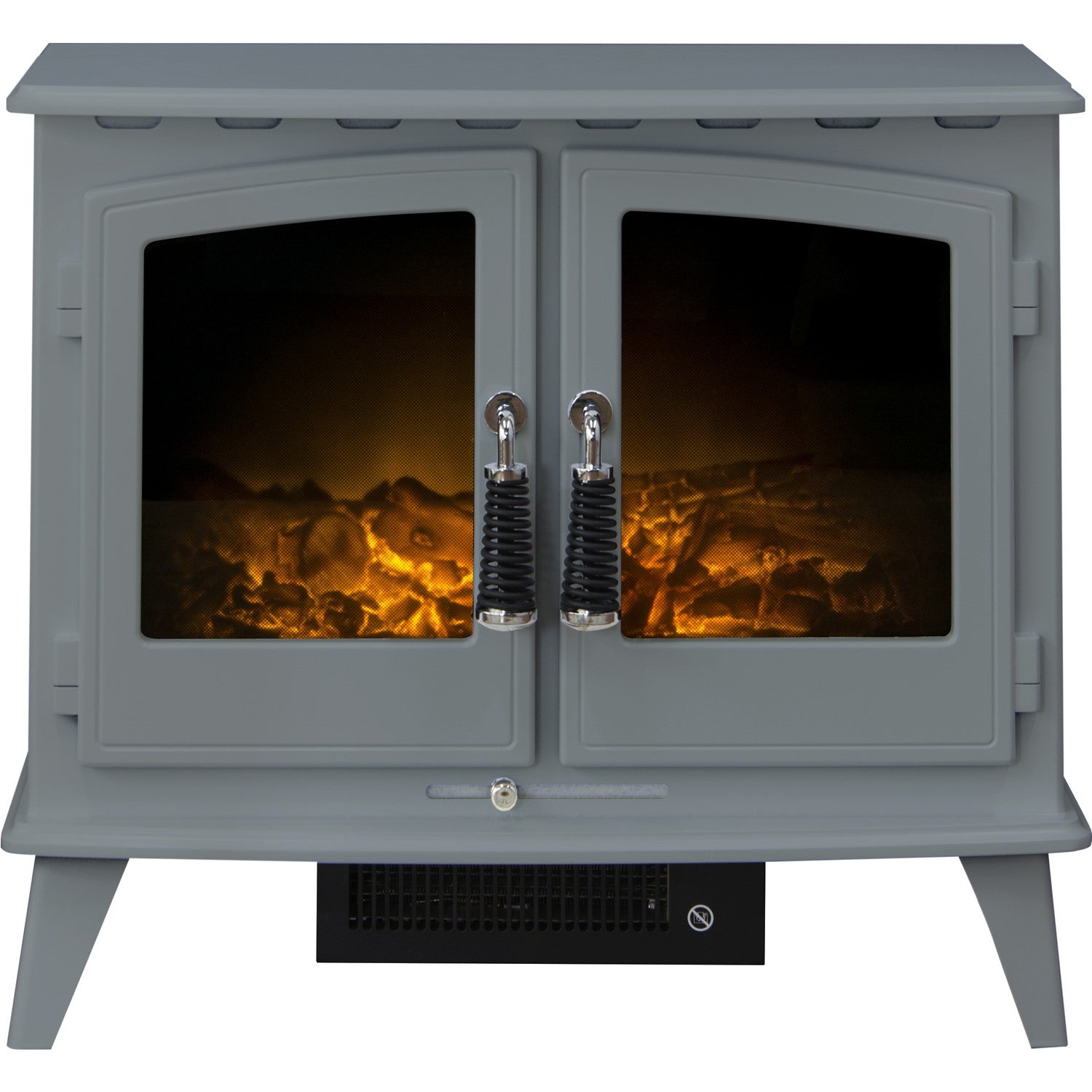 Adam Grey Freestanding Electric Stove Fire - Woodhouse