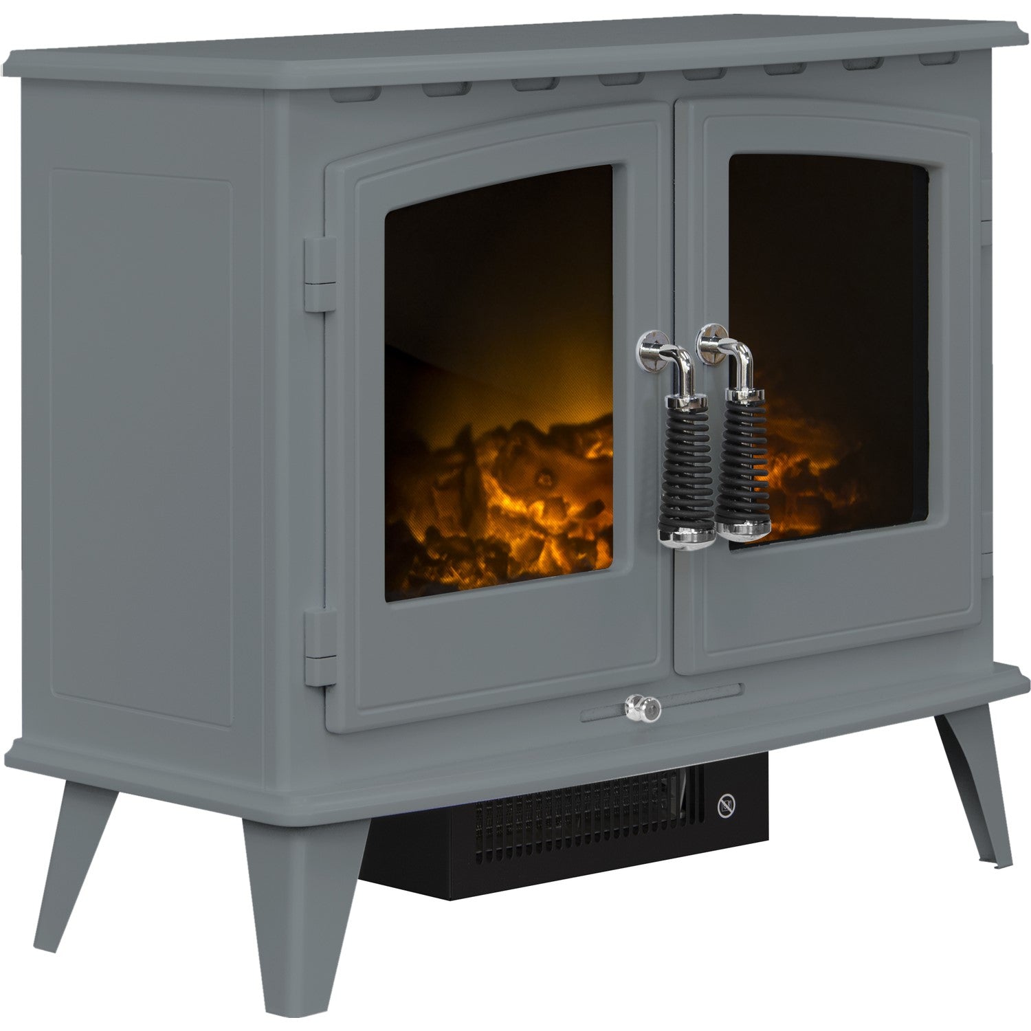 Adam Grey Freestanding Electric Stove Fire - Woodhouse