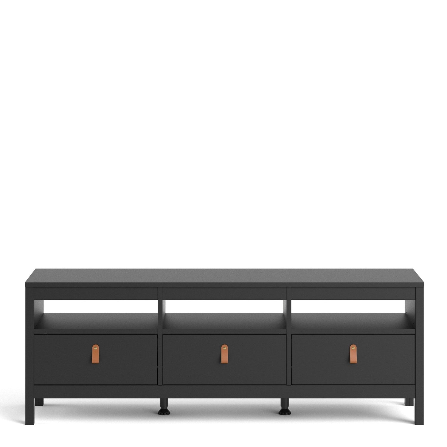 Large TV Stand with Storage in Black - TV's upto 77