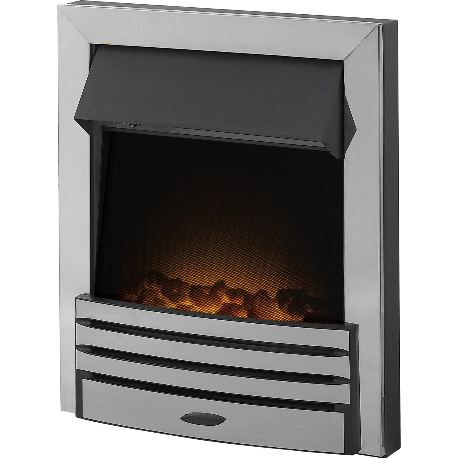 Adam Chrome Inset Electric Fire with Remote Control - Eclipse