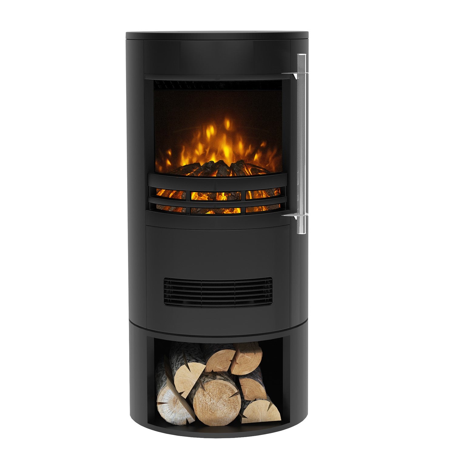 Be Modern Electric Cylinder Stove with Log Store - Tunstall