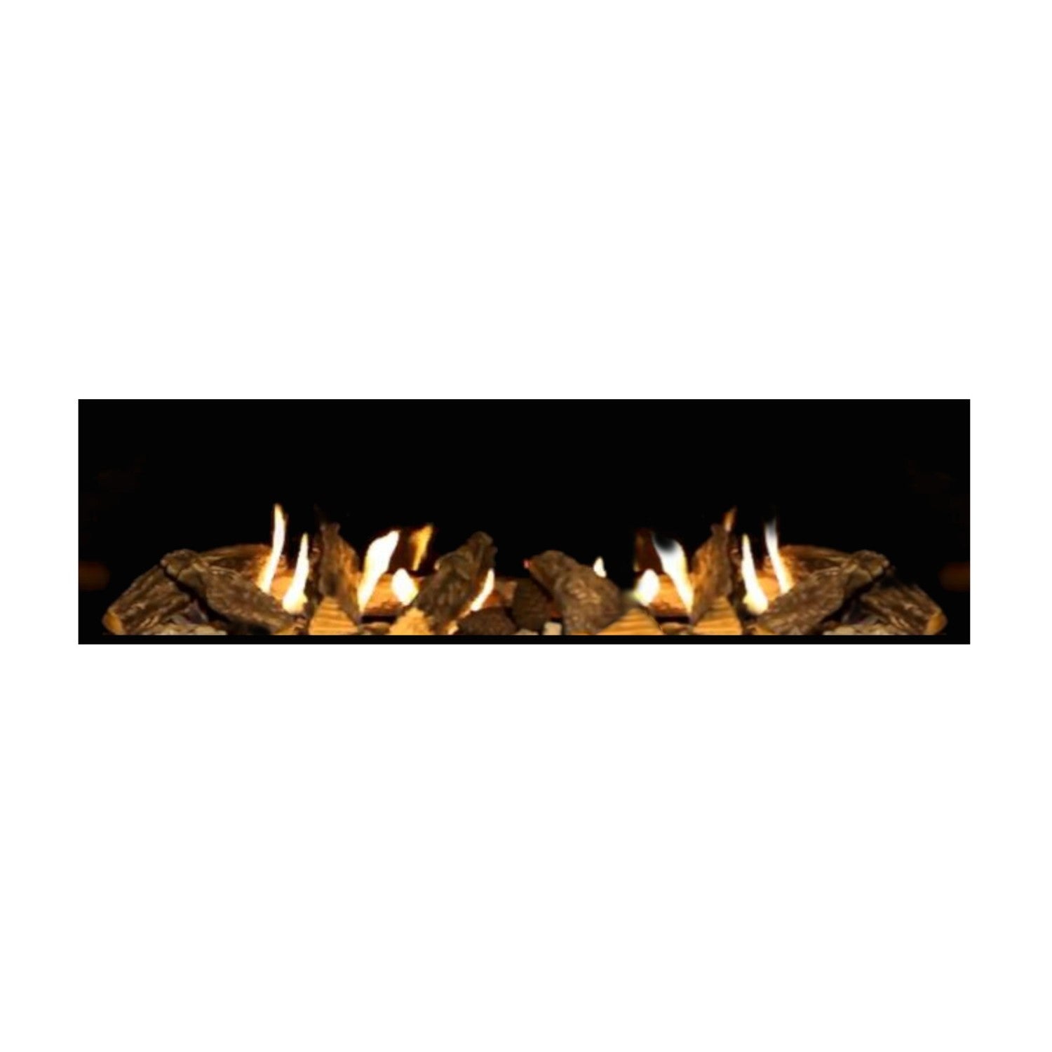 Black Inset Gas Fire with Logs - Liberty 1000 