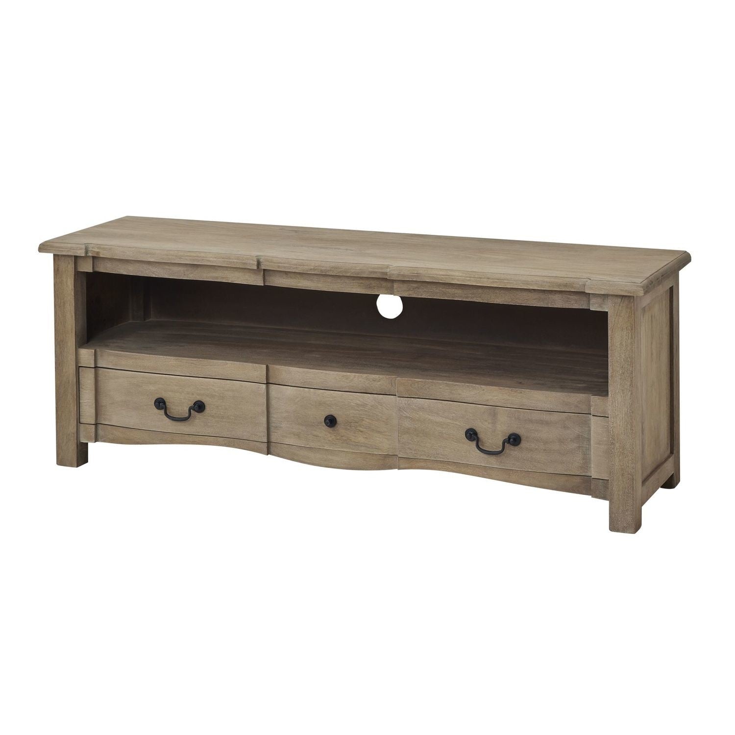 Large Solid Mango Wood TV Stand with Storage - TV's up to 55