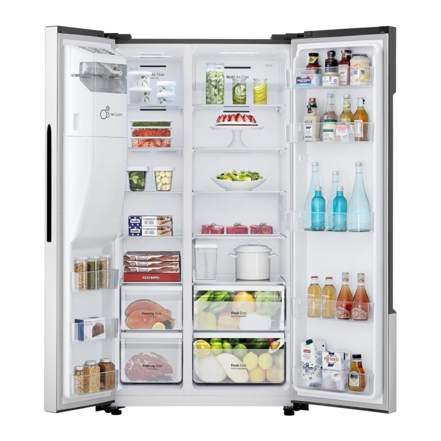 Refurbished LG GSM32HSBEH 562 Litre American Fridge Freezer Silver