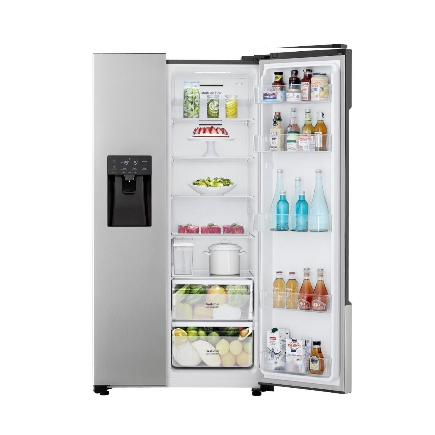 Refurbished LG GSM32HSBEH 562 Litre American Fridge Freezer Silver