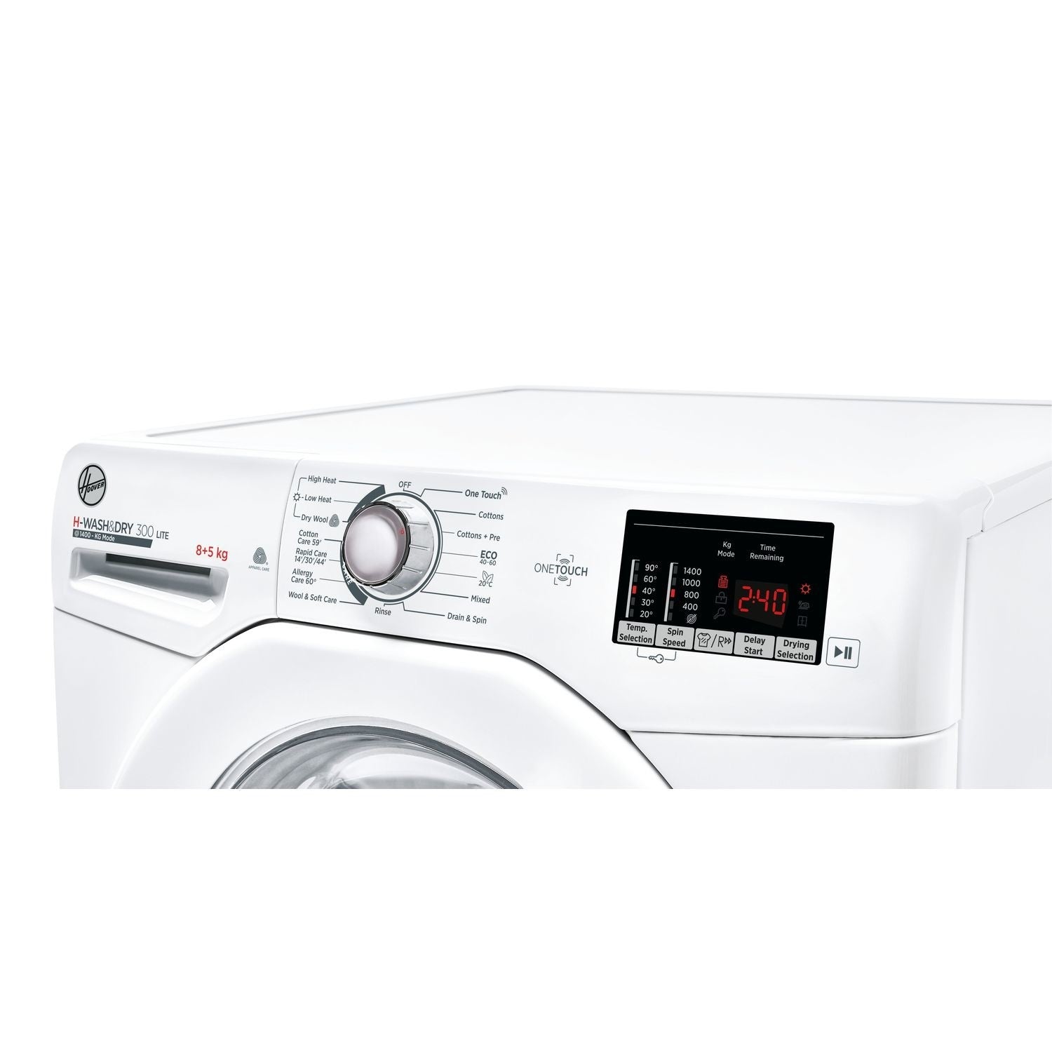 Hoover H-WASH 300 LITE 8kg Wash 5kg Dry 1400rpm Freestanding Washer Dryer - White