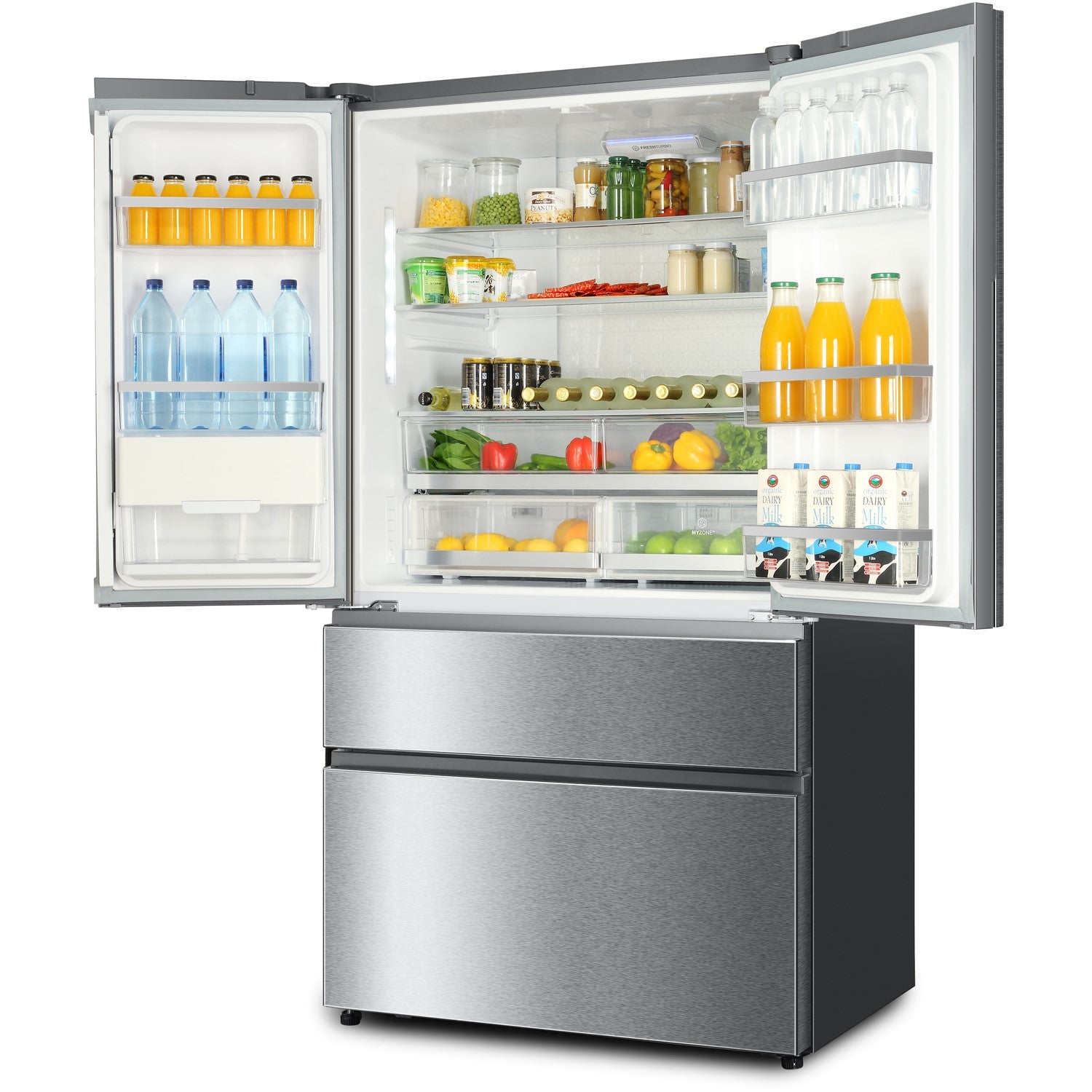 Refurbished Haier HB26FSSAAAUK Freestanding 750 Litre American Fridge Freezer Stainless Steel