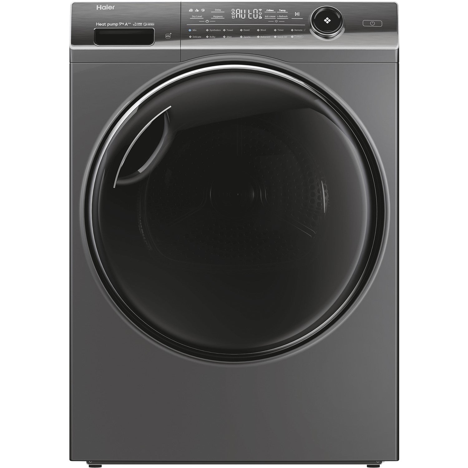 Haier 979 iPro Plus Series 3 9kg Freestanding Heat Pump Tumble Dryer - Graphite 