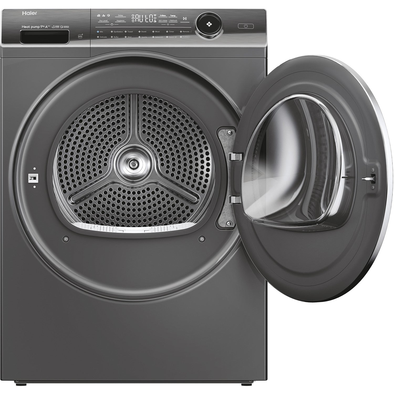 Haier 979 iPro Plus Series 3 9kg Freestanding Heat Pump Tumble Dryer - Graphite 