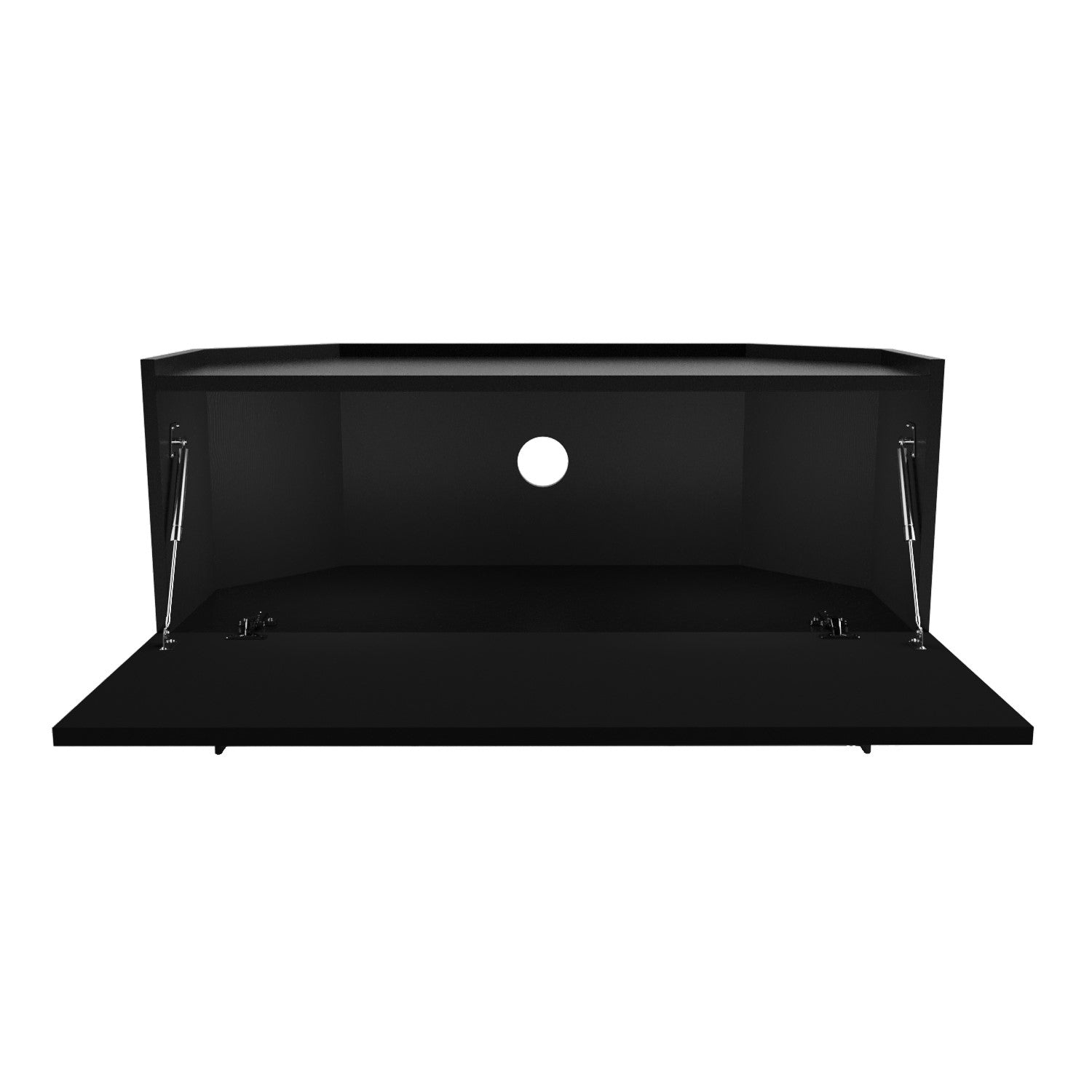 Black Corner TV Stand with Storage - Helmer