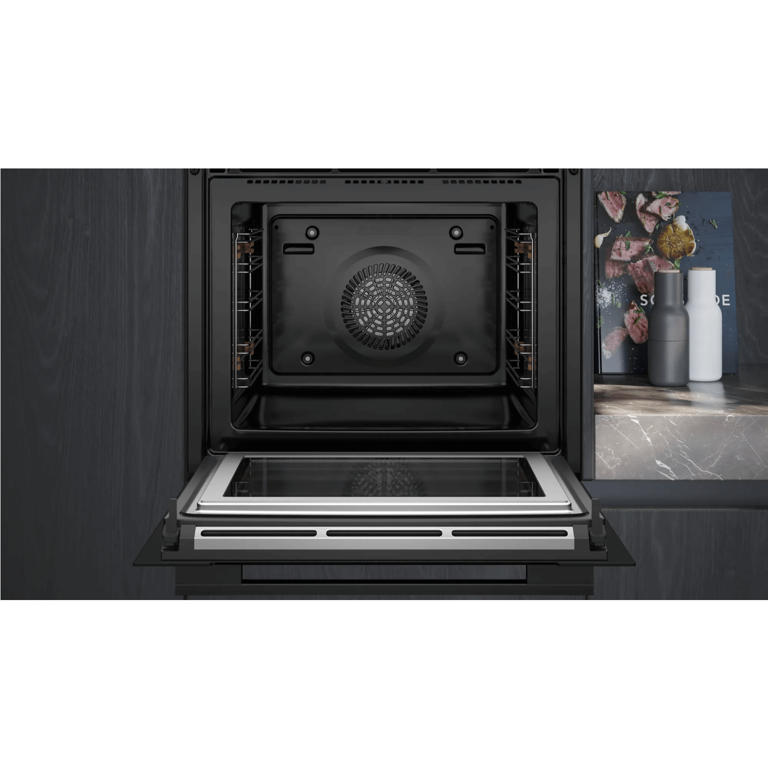 Siemens HM776G1B1B iQ700 45L Built-In Combination Microwave Oven - Black