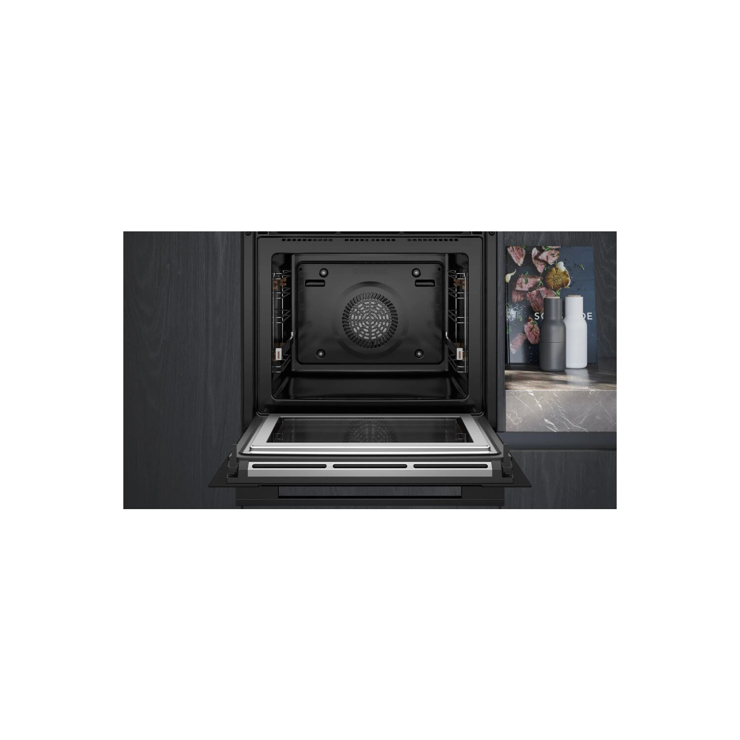 Siemens HM778GMB1B iQ700 Built-In Combination Microwave Oven - Black