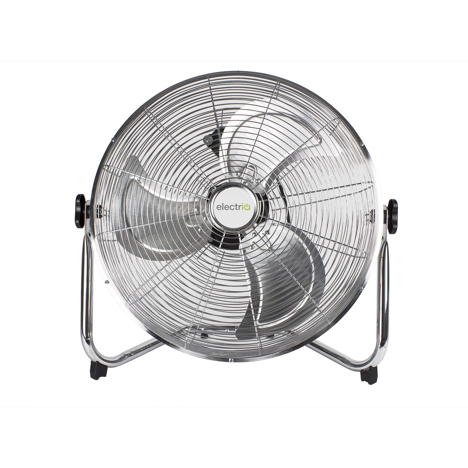 electriQ 18 Inch High Velocity Floor Fan - Chrome