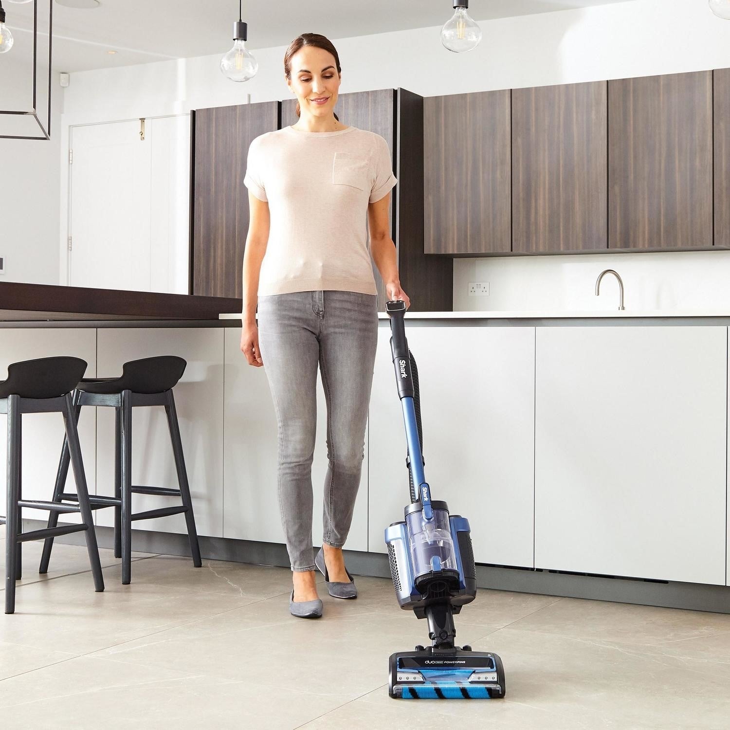 Shark ICZ300UKT Anti Hair Wrap DuoClean Lift-Away PowerFins TruePet Cordless Upright Vacuum Cleaner - Blue