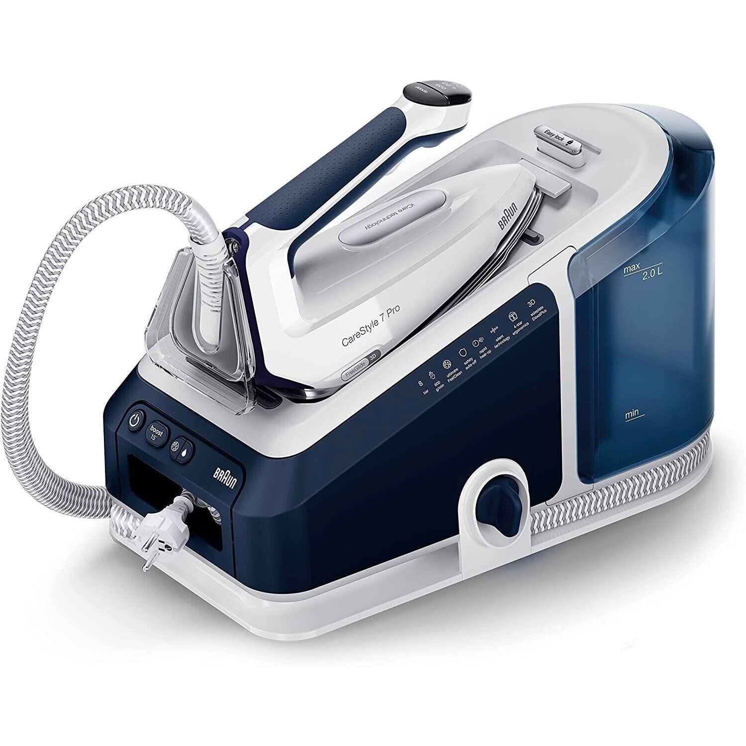 Braun IS7282BL Carestyle 7 Pro 2700W Steam Generator Iron - Blue