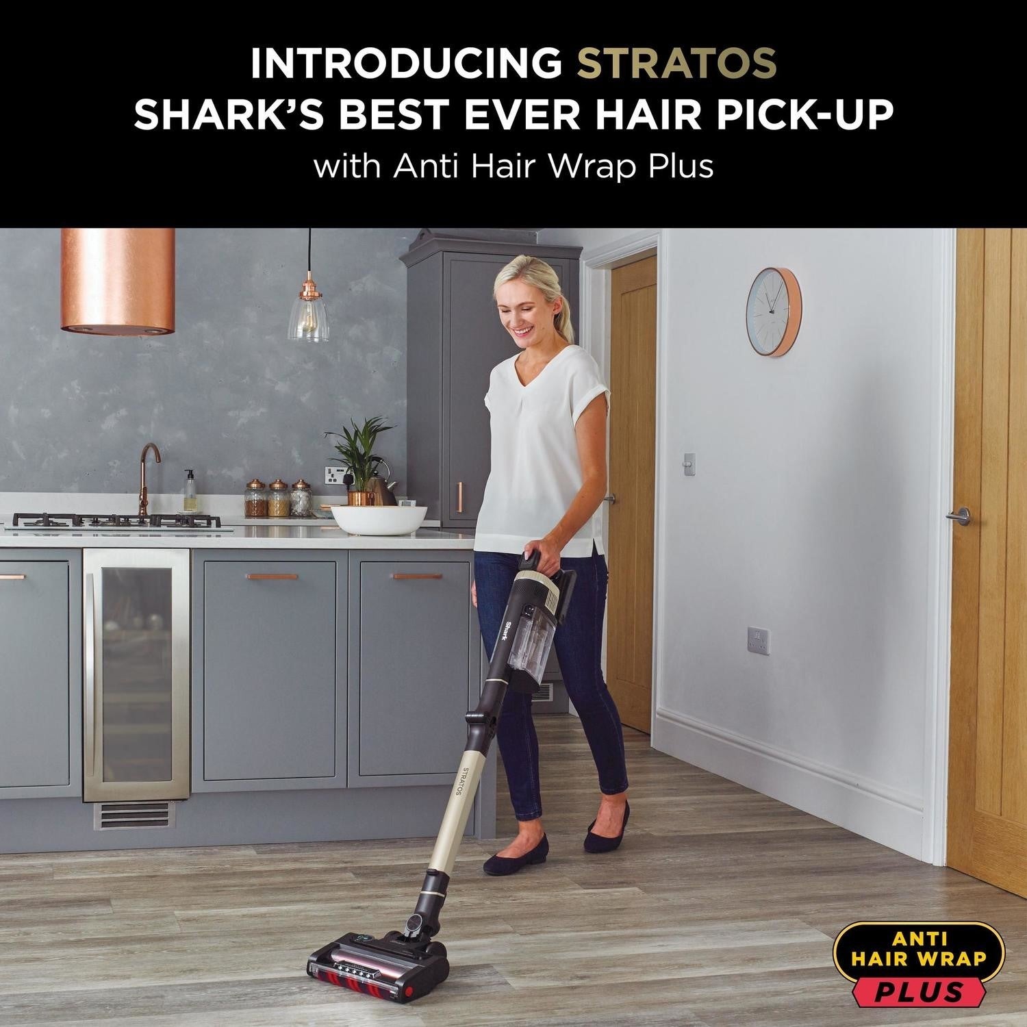 Shark IZ400UKT Stratos Anti Hair Wrap Plus Pet Pro Cordless Stick Vacuum - Copper