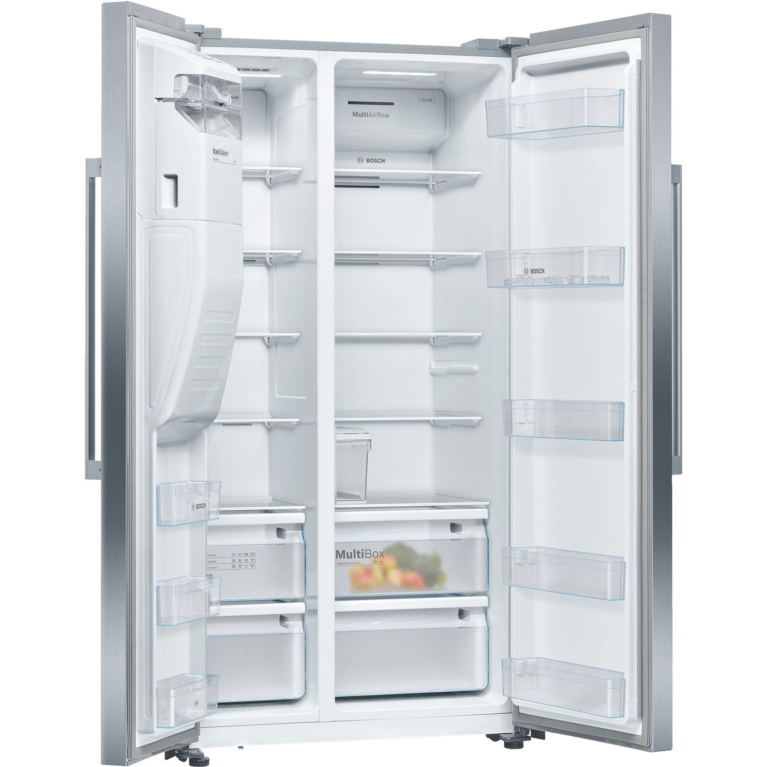 Refurbished Bosch Series 6 KAI93VIFPG 533 Litre American Fridge Freezer Stainless Steel 