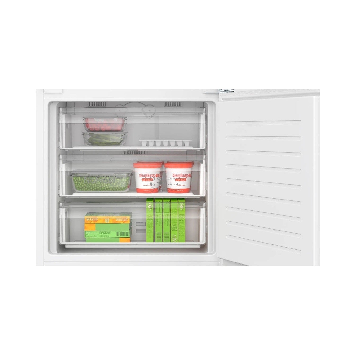 Bosch Series 4 383 Litre 60/40 Integrated Fridge Freezer - White