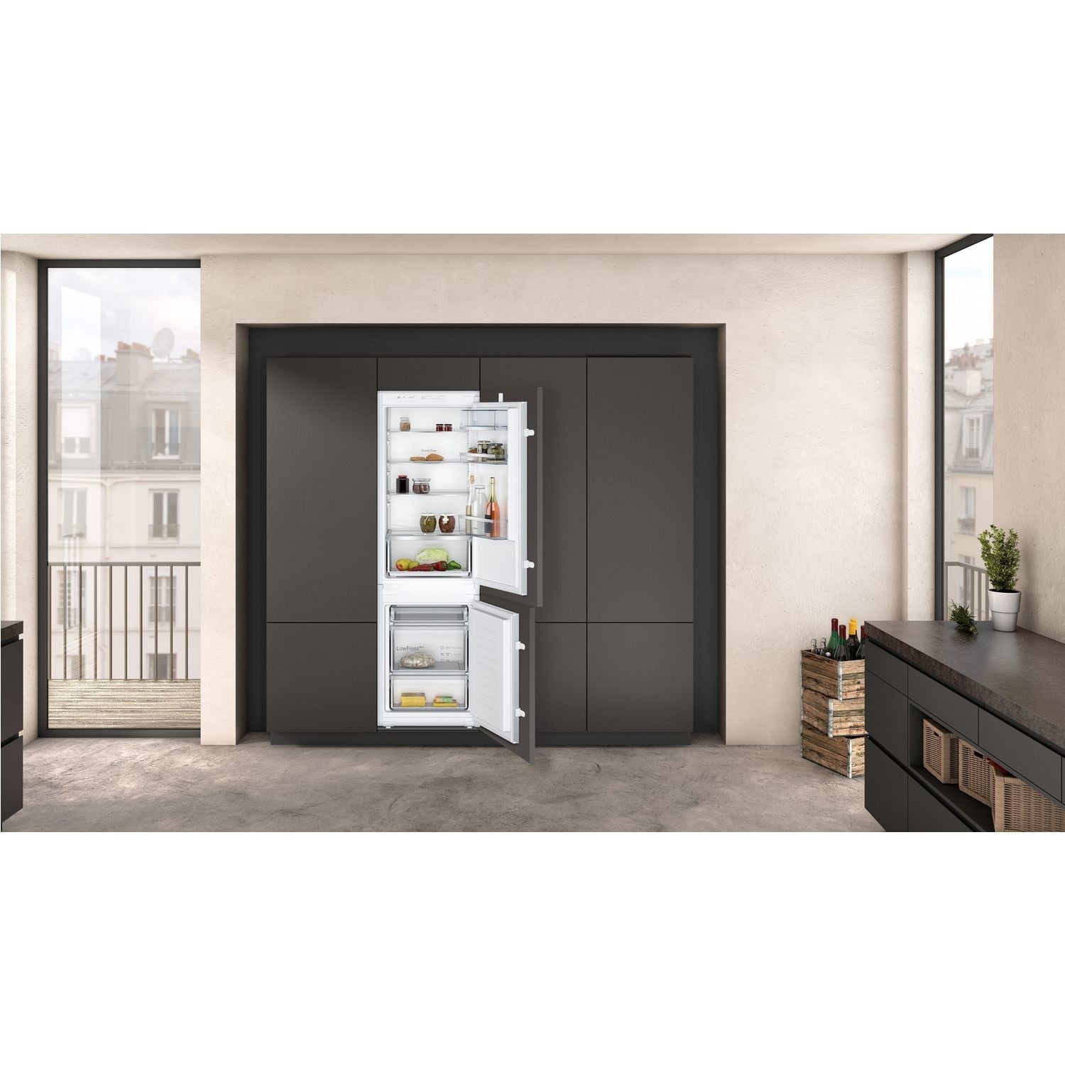 Neff N50 Low Frost 267 Litre 70/30 Integrated Fridge Freezer