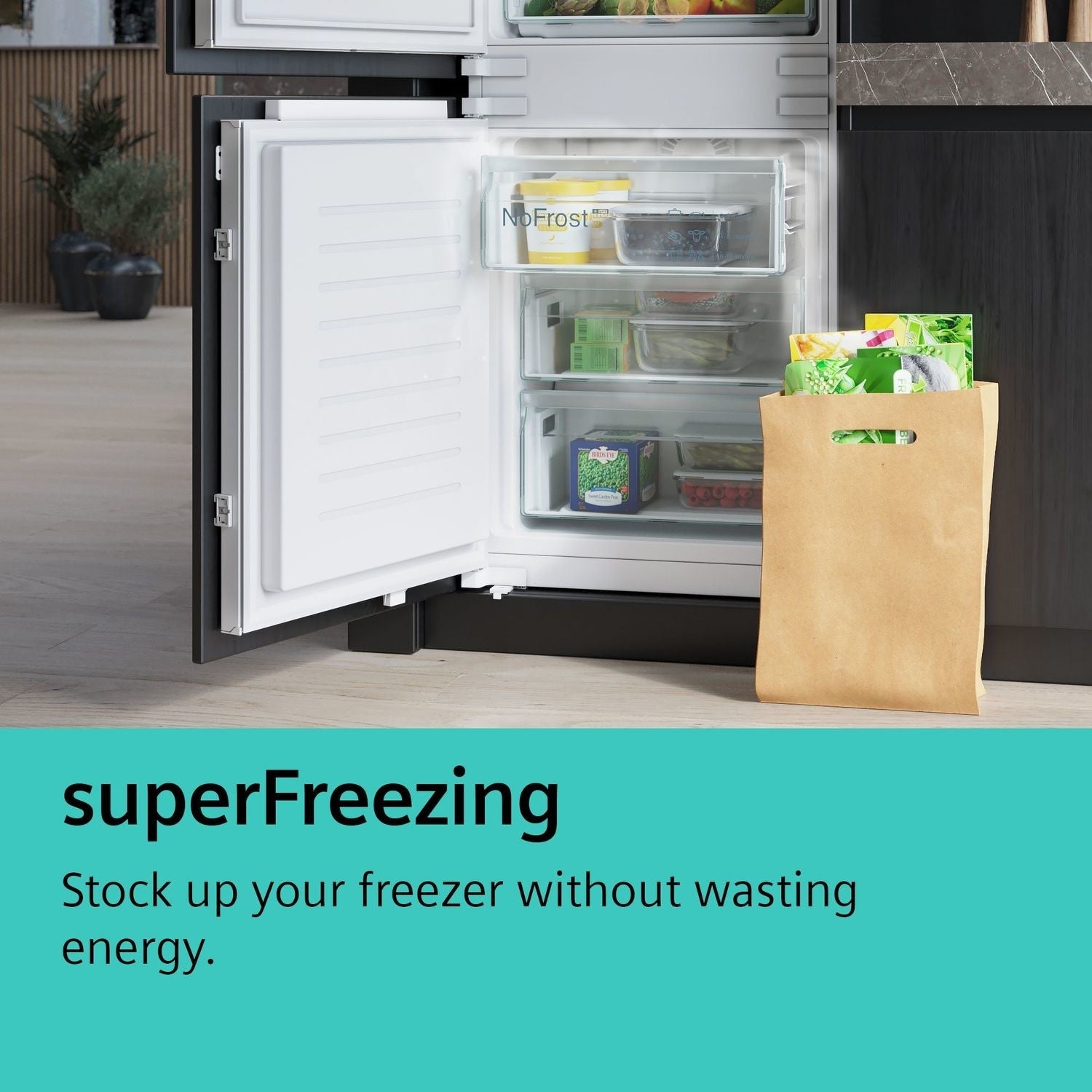 Siemens IQ300 260 Litre 60/40 Integrated Fridge Freezer 