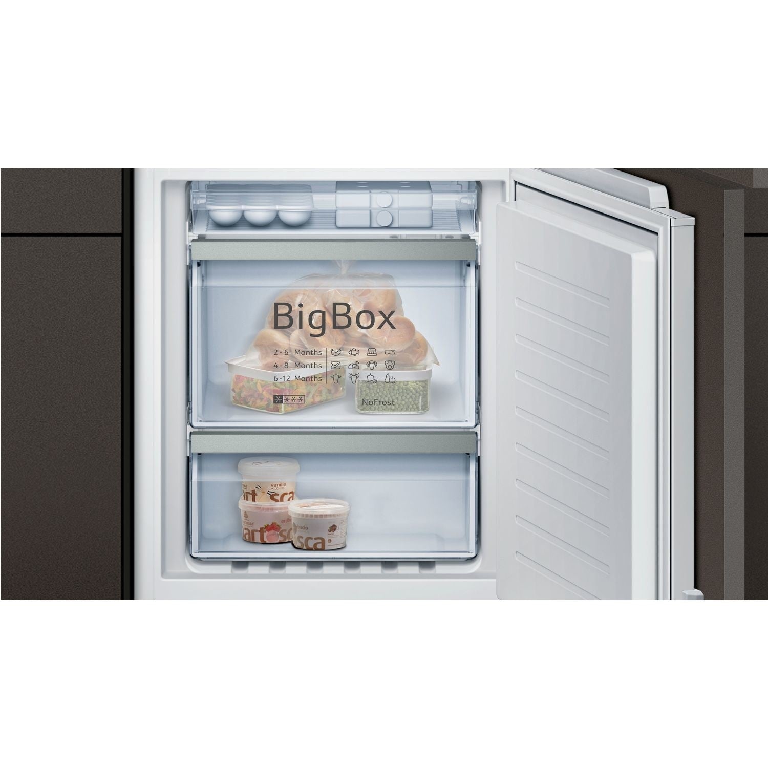 Neff N90 220 Litre 70/30 Integrated Fridge Freezer With FreshSafes