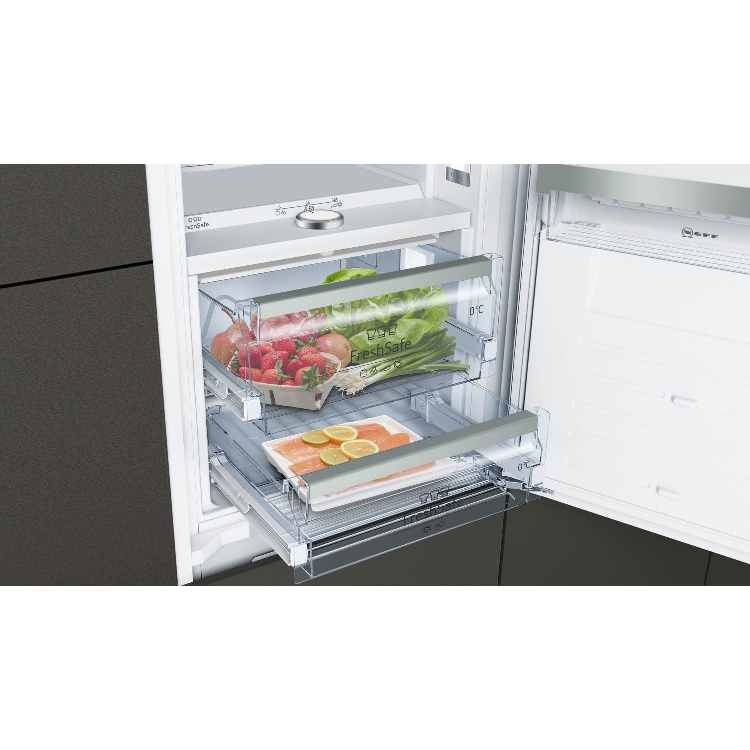 Neff N90 220 Litre 70/30 Integrated Fridge Freezer With FreshSafes