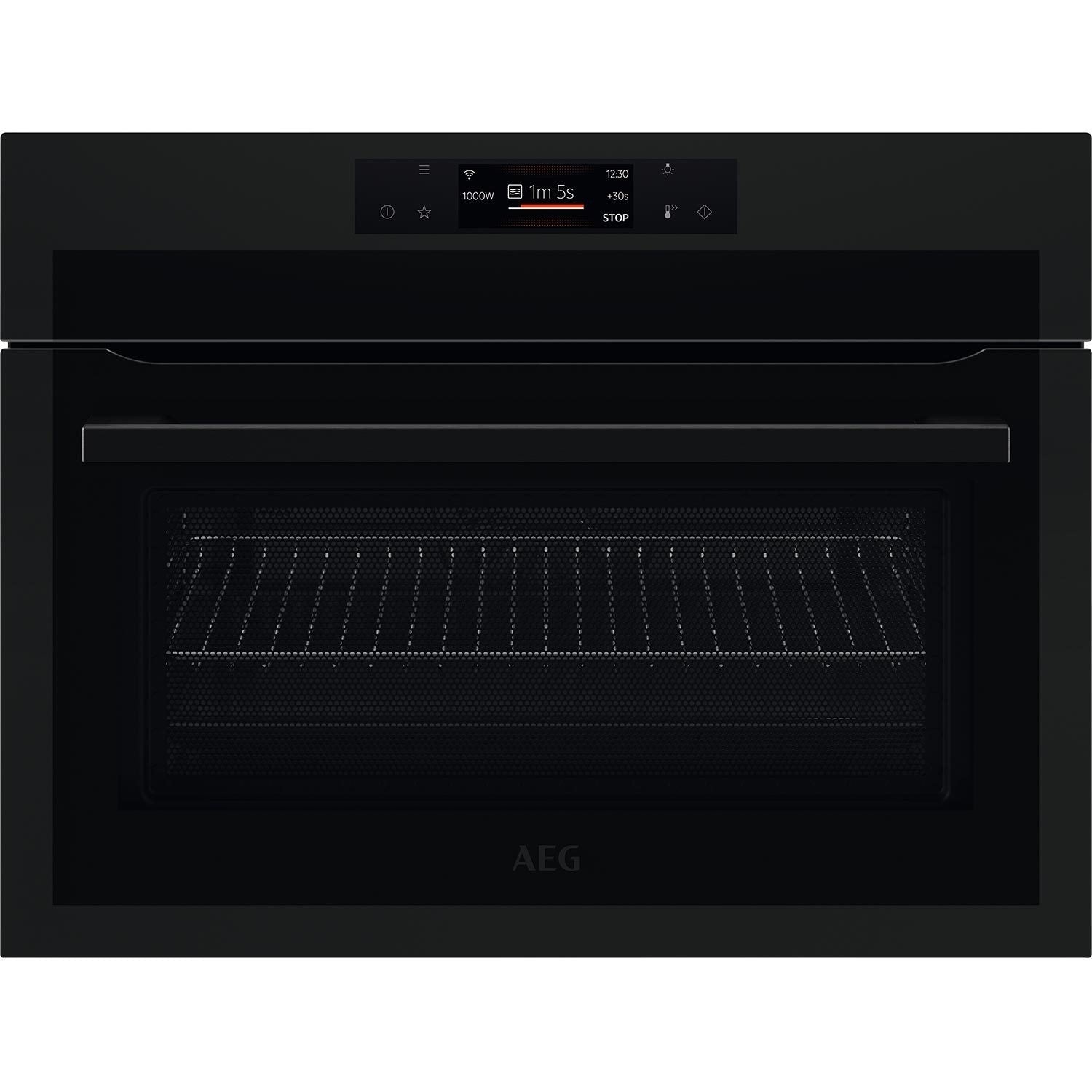 AEG KME768080T 8000 Series CombiQuick 43L Built-in Combination Microwave Oven - Matt Black