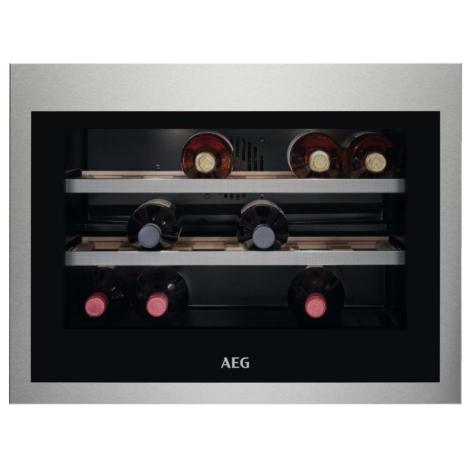 Refurbished AEG KWE884520M Integrated 18 Bottle Wine Cooler Anti-fingerprint Stainless Steel