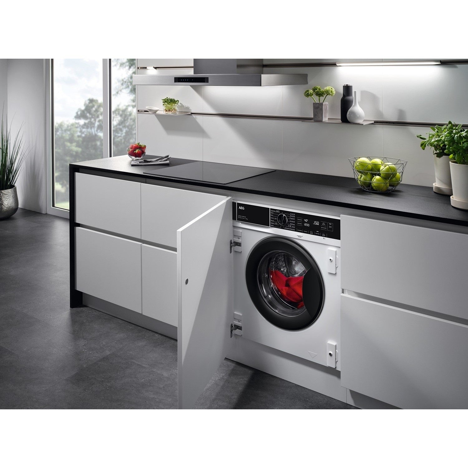 AEG 7000 ProSteam 8kg 1600rpm Integrated Washing Machine - White 