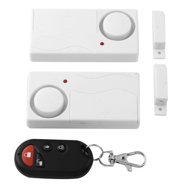 Home Security Wireless Remote Control Door Window Siren Magnetic Sensor Alarm Warning, 1 Remote Controller + 2 Magnetic Sensors, FYD-1366