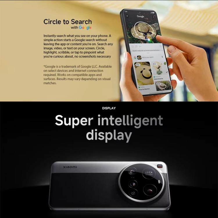 Xiaomi 15 Ultra Global, 16GB+1TB, 3D Ultrasonic Fingerprint, 200MP Camera, 6.73 inch Xiaomi HyperOS 2 Snapdragon 8 Elite Octa Core 3nm, NFC, Network: 5G, Xiaomi 15 Ultra Global, 16GB+1TB (Silver), Xiaomi 15 Ultra Global, 16GB+1TB (Black)