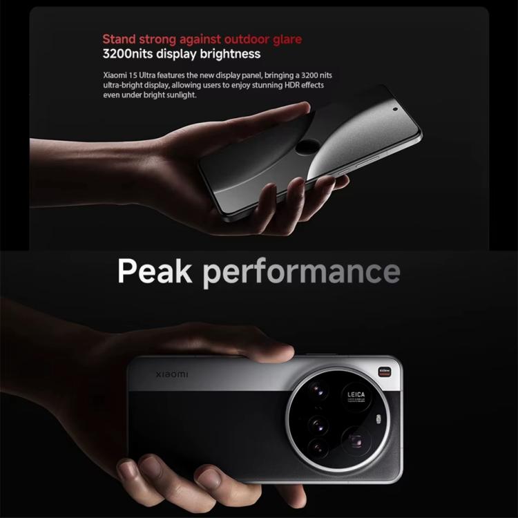 Xiaomi 15 Ultra Global, 16GB+1TB, 3D Ultrasonic Fingerprint, 200MP Camera, 6.73 inch Xiaomi HyperOS 2 Snapdragon 8 Elite Octa Core 3nm, NFC, Network: 5G, Xiaomi 15 Ultra Global, 16GB+1TB (Silver), Xiaomi 15 Ultra Global, 16GB+1TB (Black)